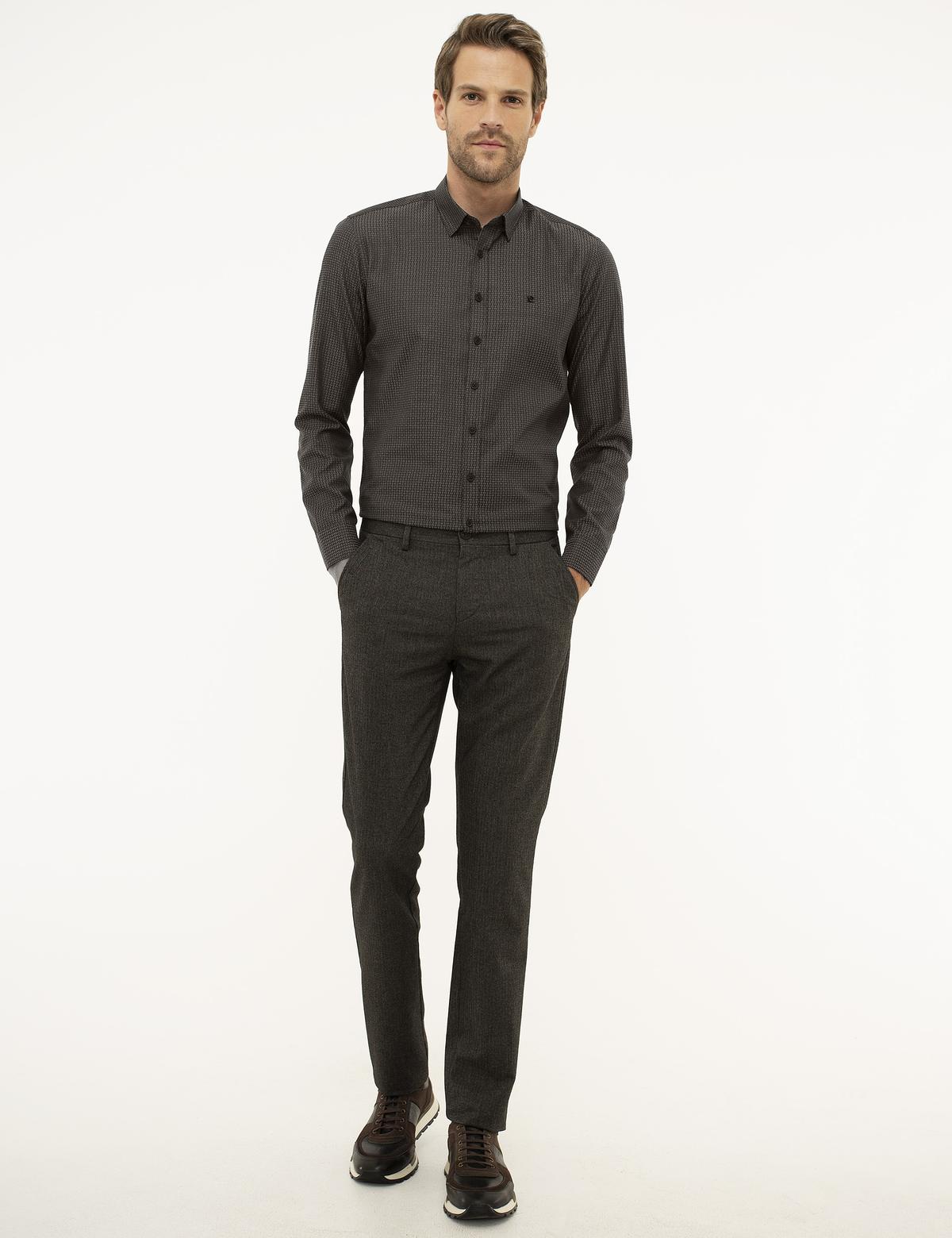 Kahverengi Slim Fit Chino Pantolon