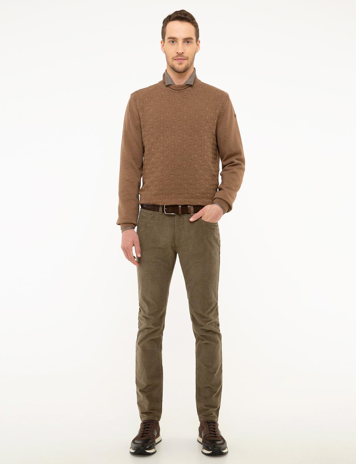 Açık Kahverengi Slim Fit Chino Pantolon