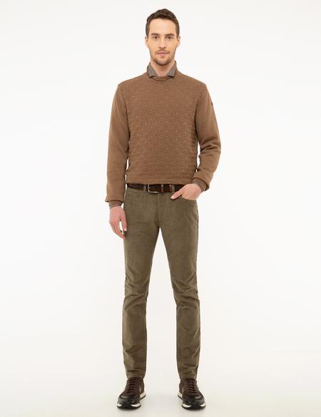 Açık Kahverengi Slim Fit Chino Pantolon