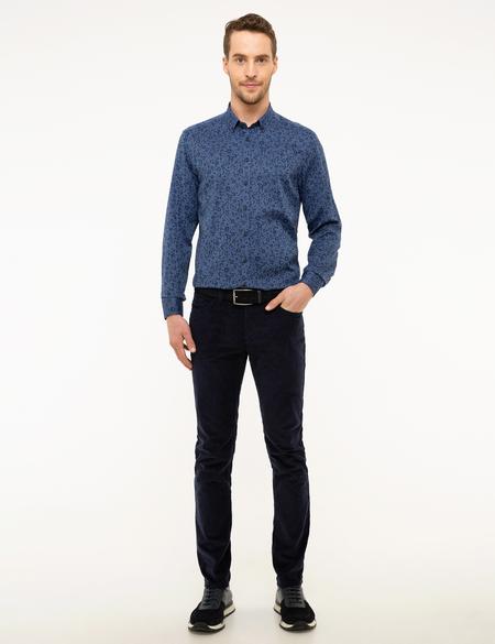 Lacivert Slim Fit Chino Pantolon