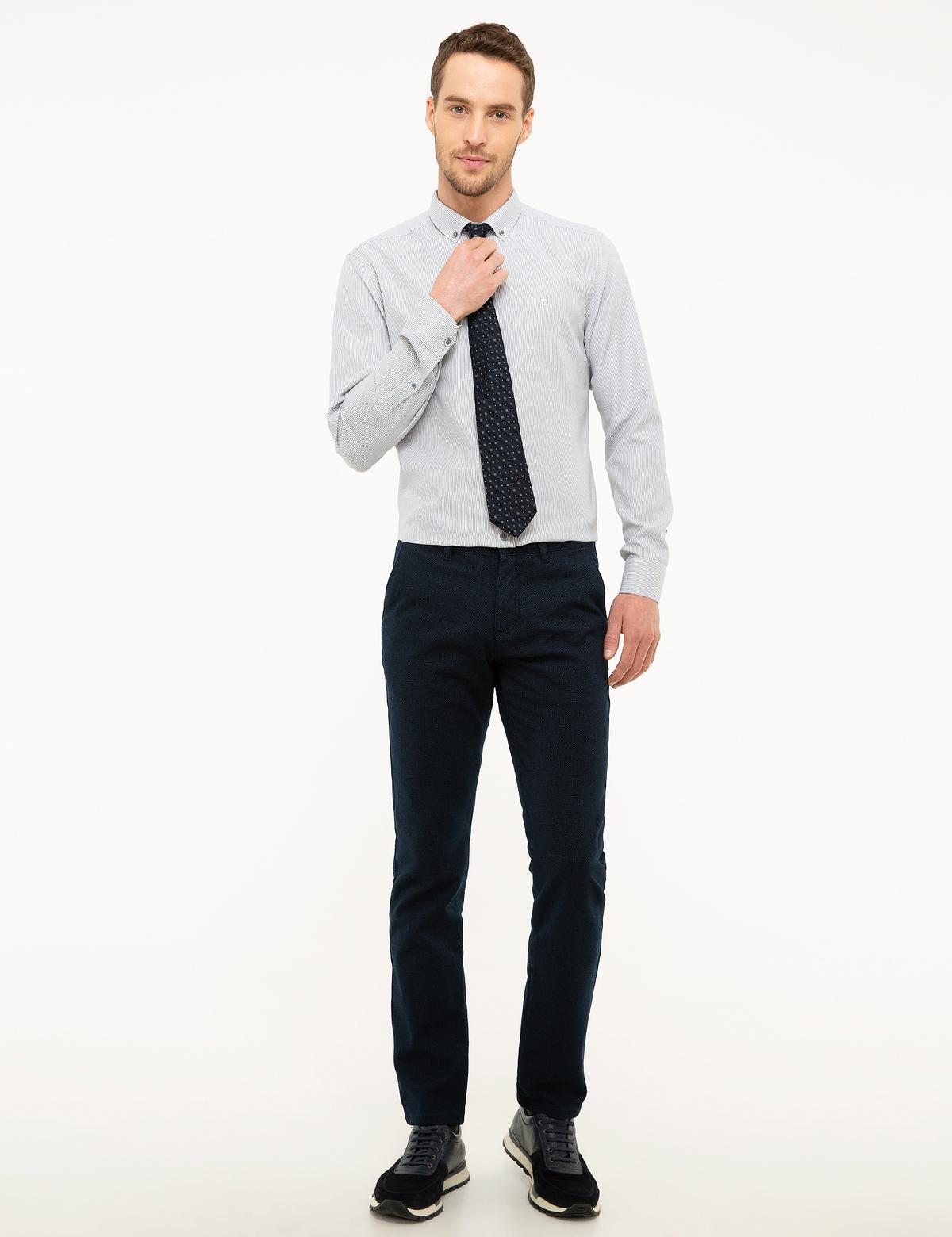 Lacivert Slim Fit Chino Pantolon
