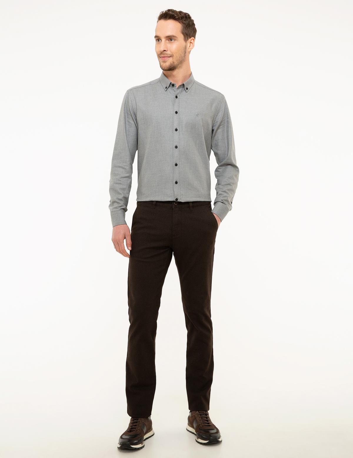 Kahverengi Slim Fit Chino Pantolon