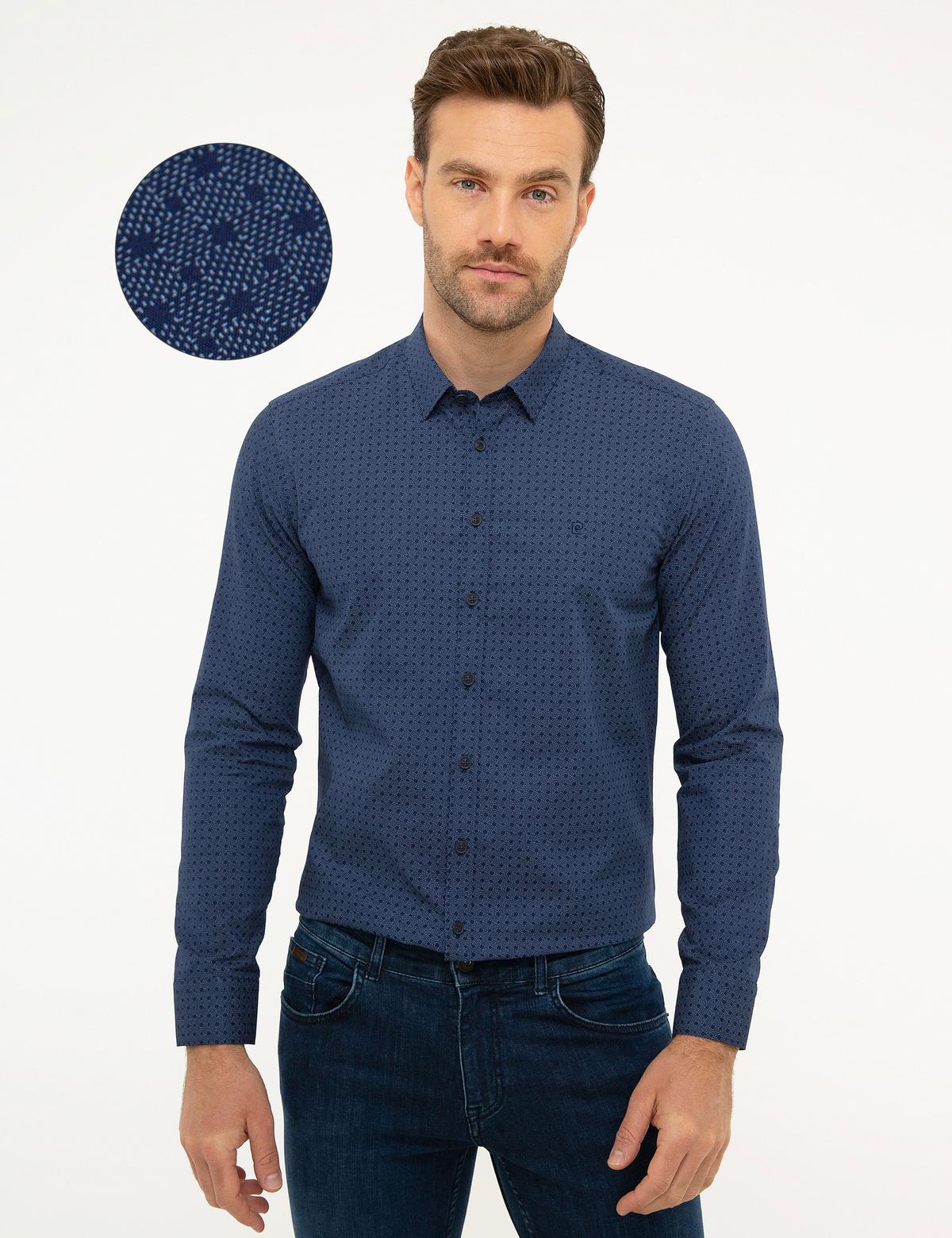 Lacivert Slim Fit Gömlek