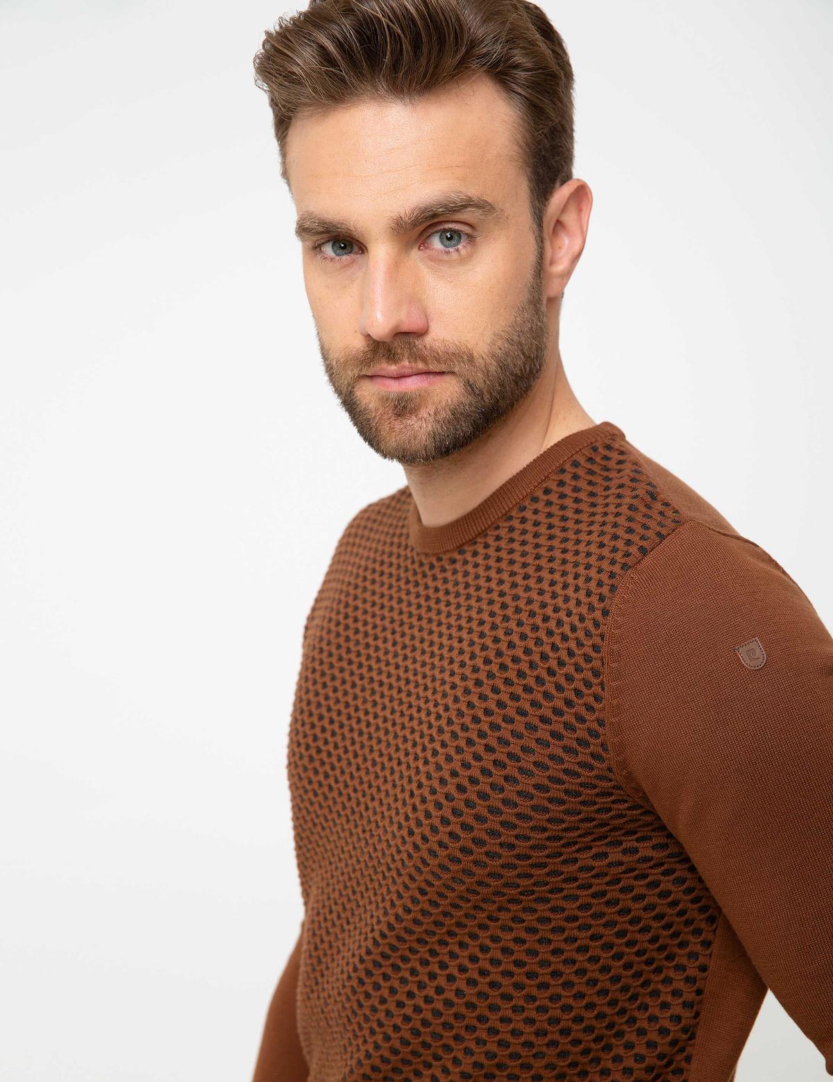 Camel Slim Fit Bisiklet Yaka Triko Kazak