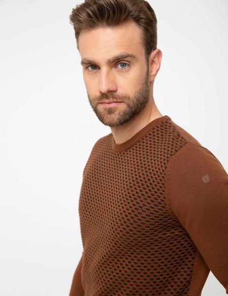 Camel Slim Fit Bisiklet Yaka Triko Kazak