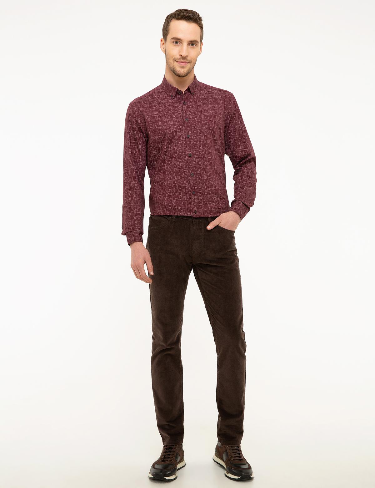 Kahverengi Slim Fit Chino Pantolon