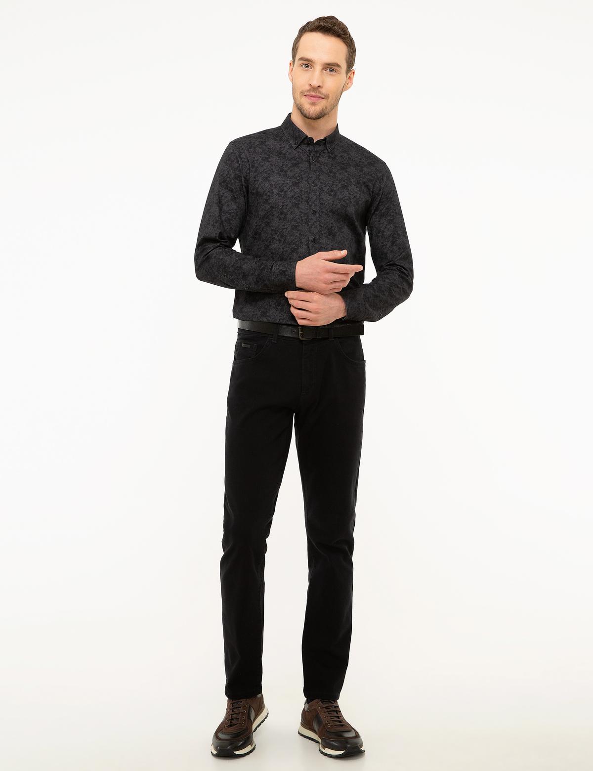Siyah Slim Fit Denim Pantolon