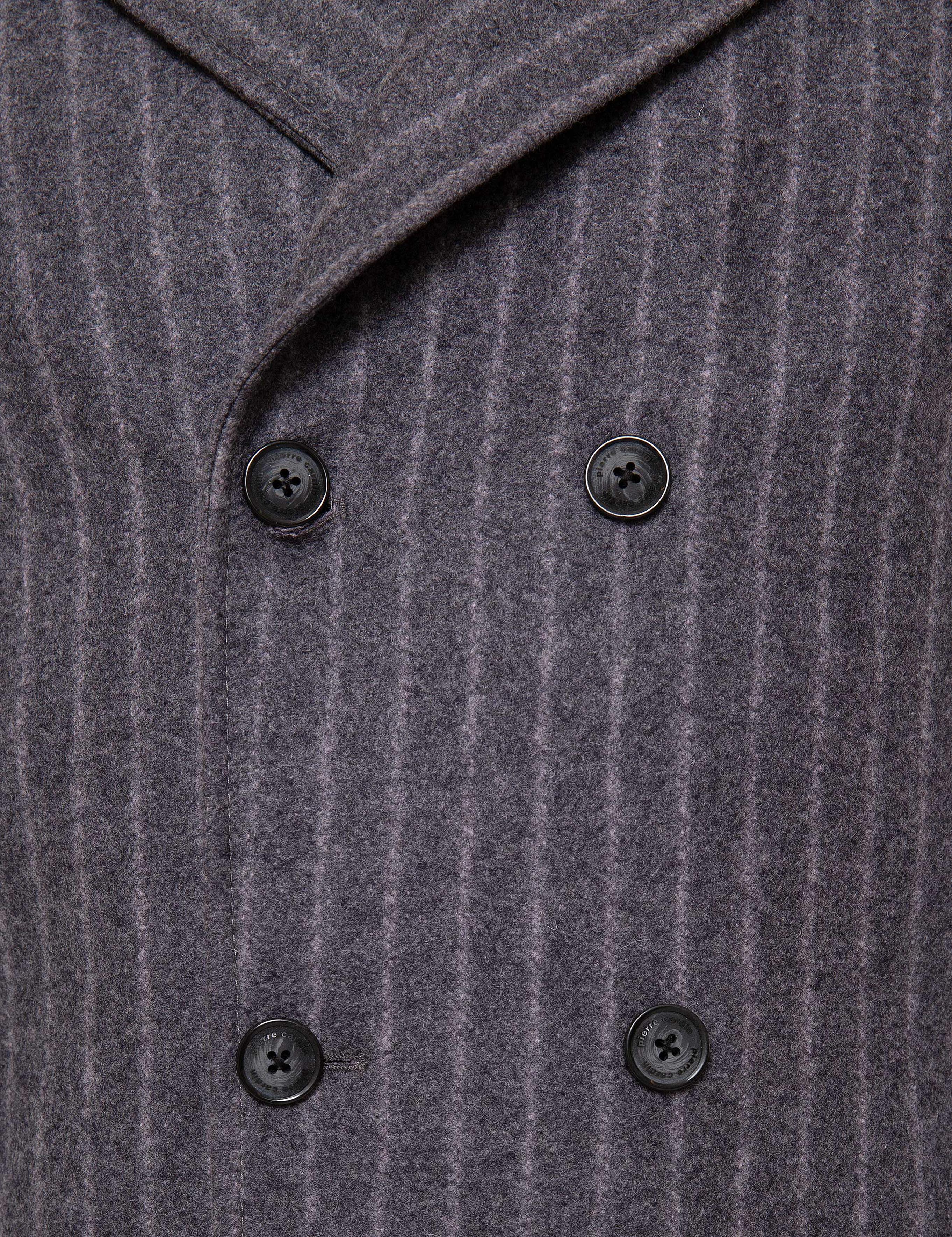 Gri Slim Fit Kaşe Kaban