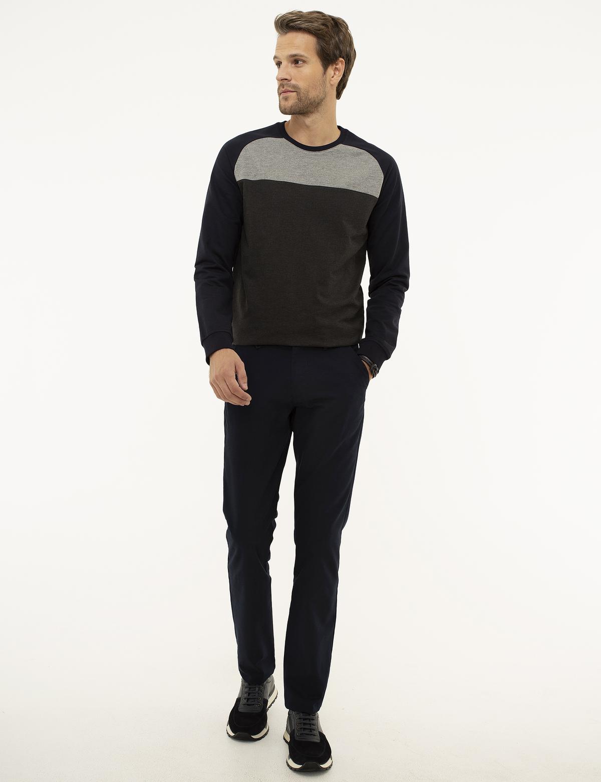 Lacivert Slim Fit Chino Pantolon