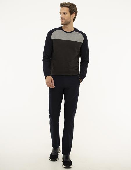 Lacivert Slim Fit Chino Pantolon