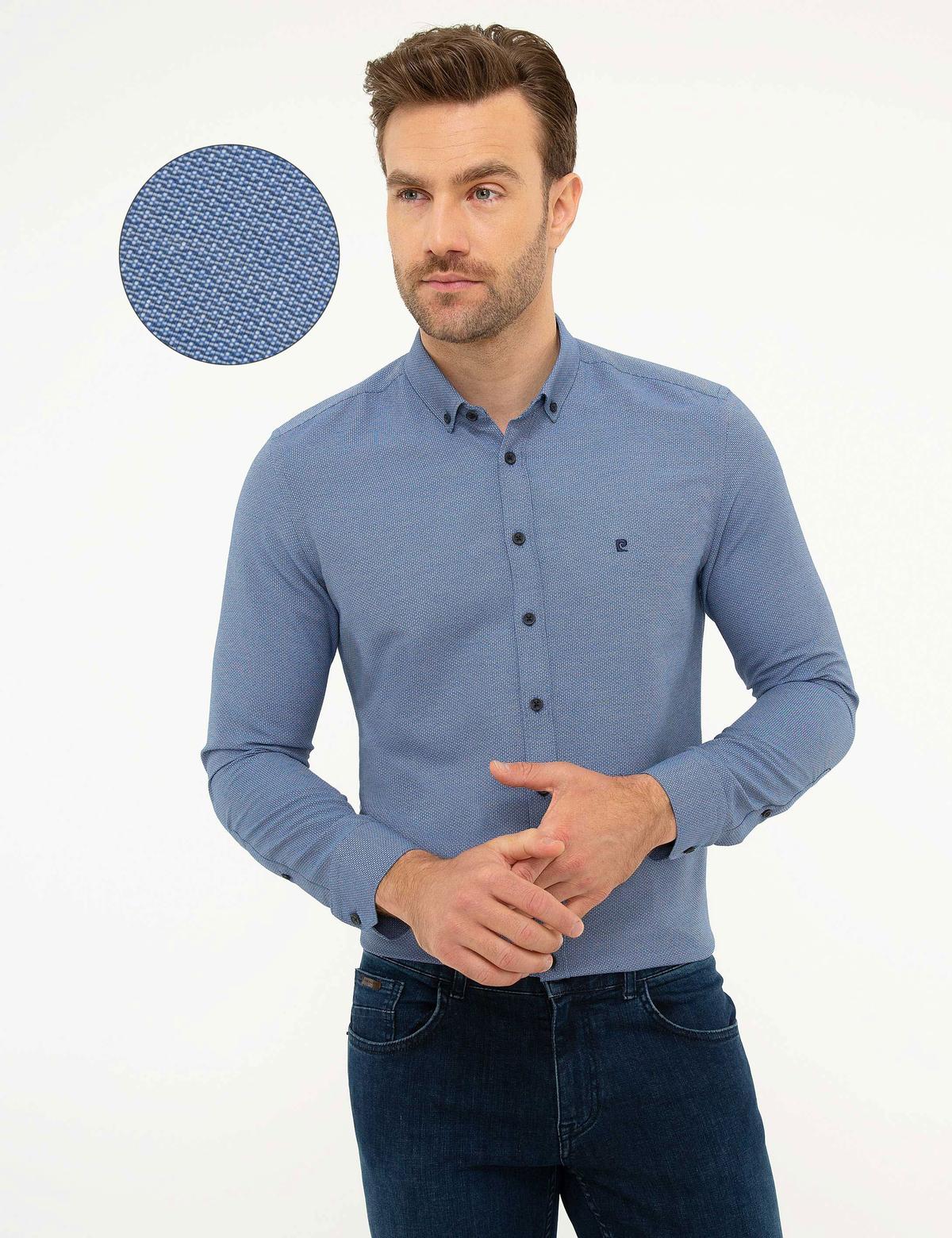 Lacivert Slim Fit Gömlek