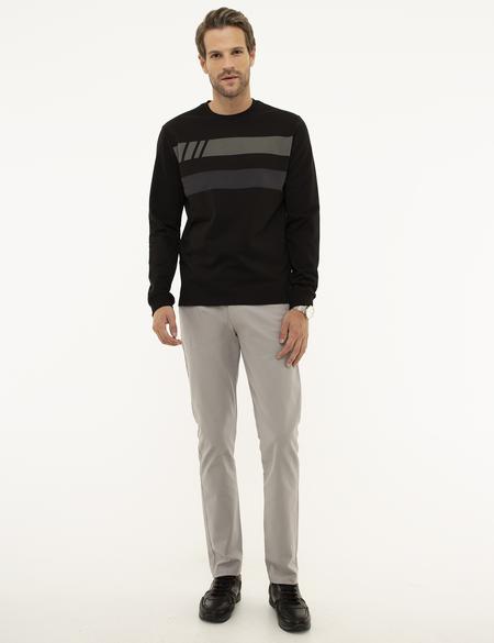Gri Slim Fit Chino Pantolon