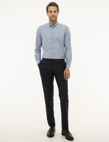 Açık Lacivert Slim Fit Pantolon