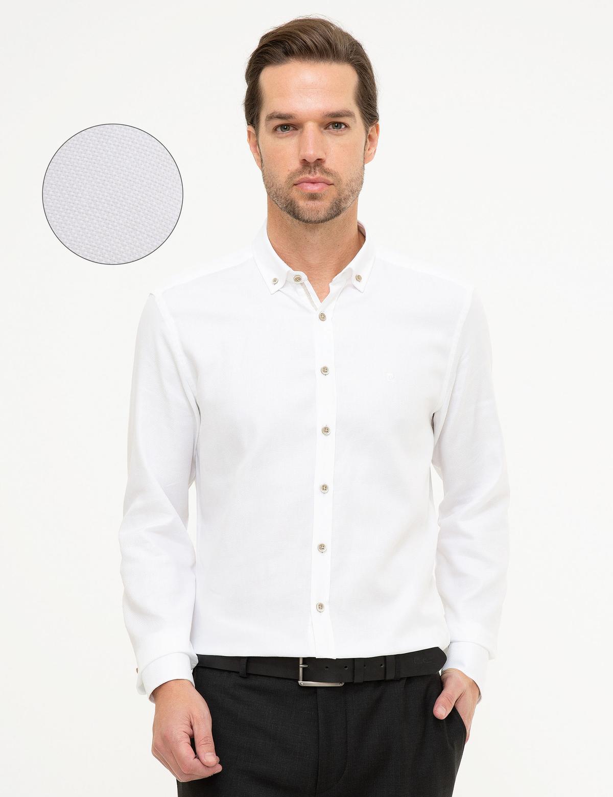 Beyaz Slim Fit Gömlek