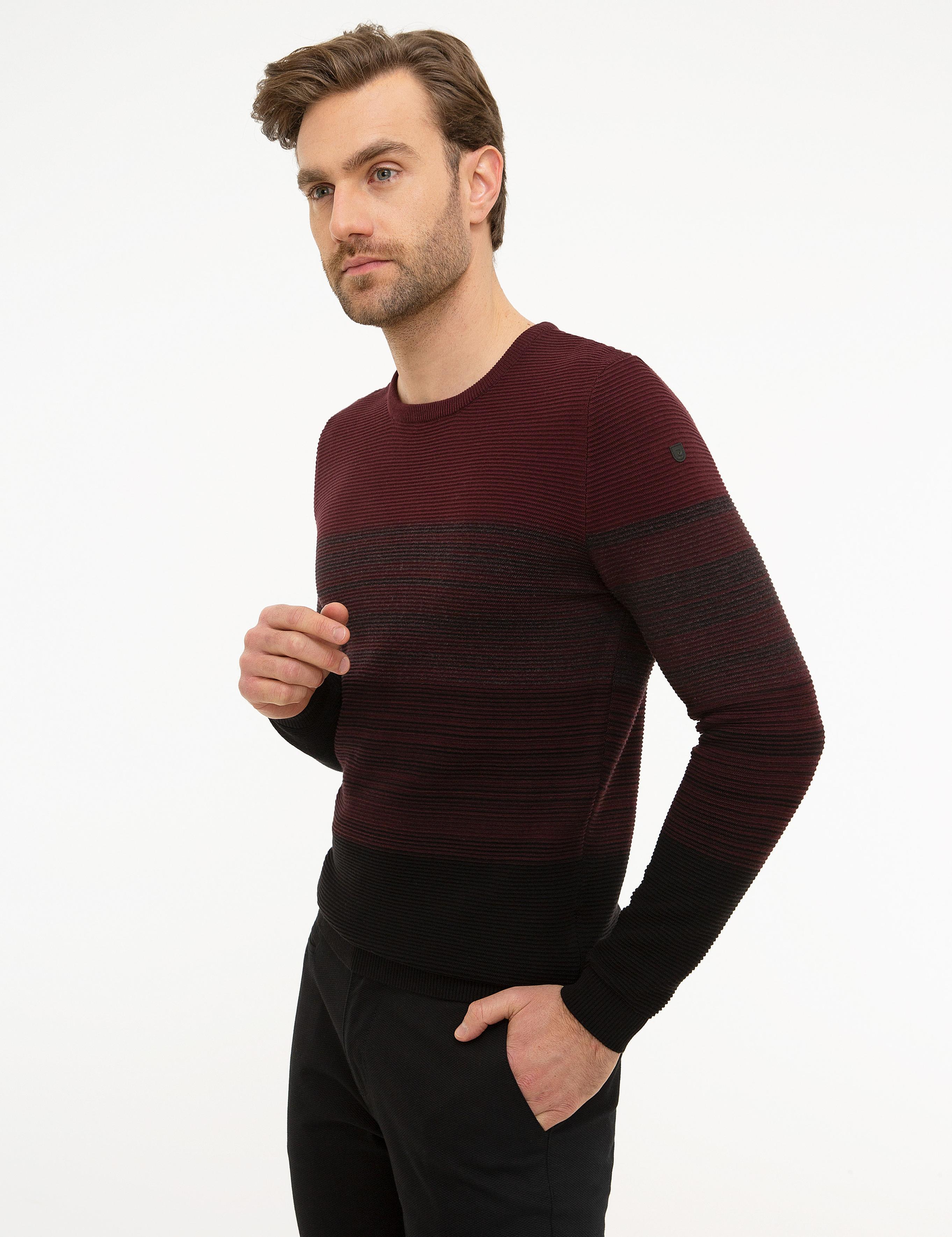 Antrasit Melanj Slim Fit Triko Kazak