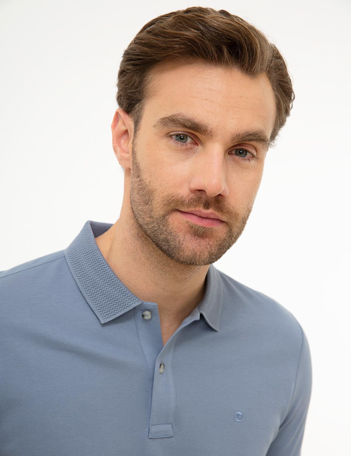 Lila Slim Fit Basic Polo Yaka T-Shirt