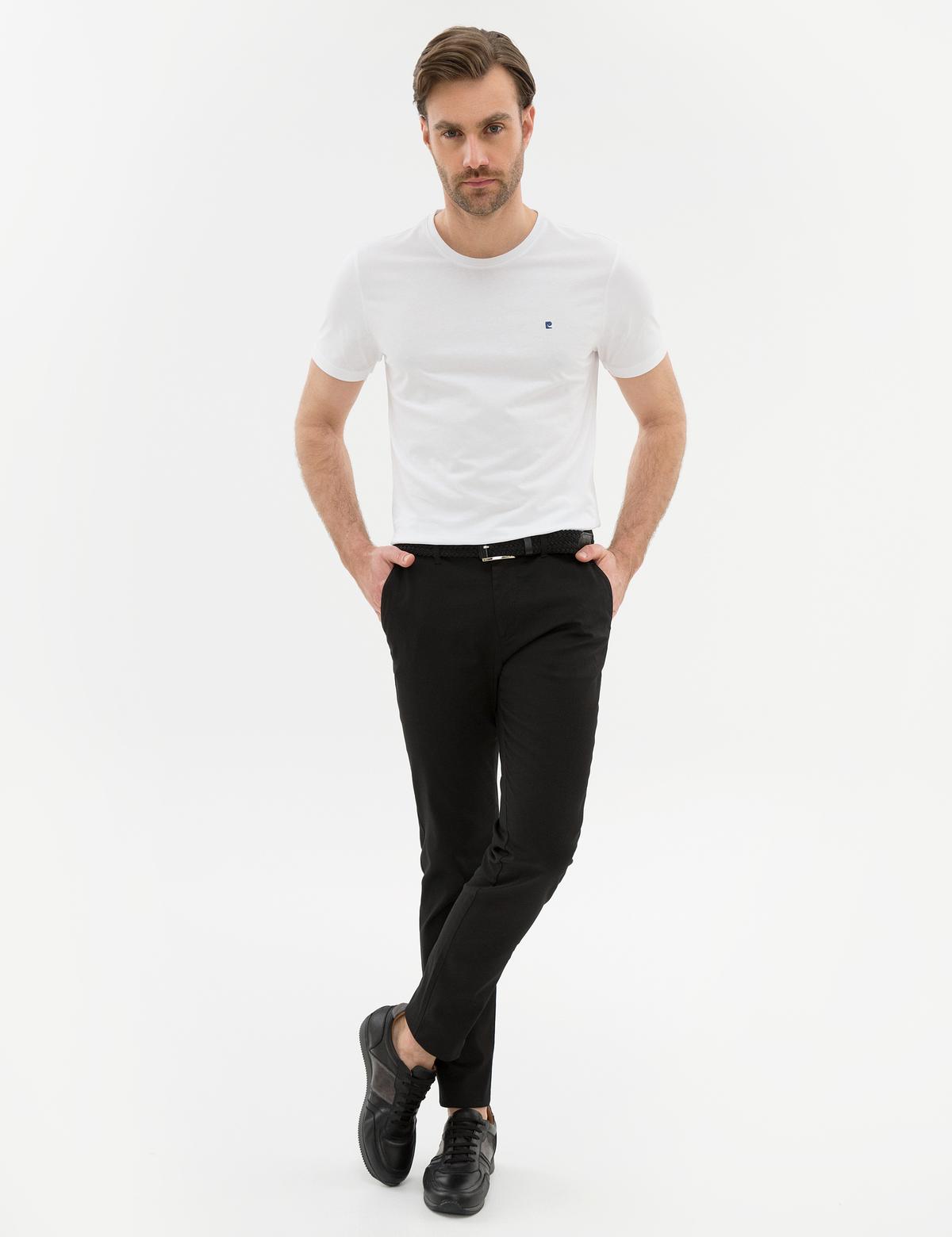 Siyah Slim Fit Chino Pantolon