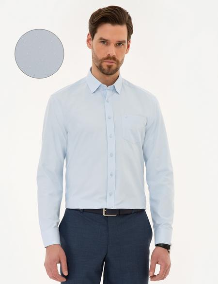 Mavi Regular Fit Armürlü Gömlek