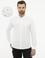 Bordo Detaylı Beyaz Slim Fit Gömlek