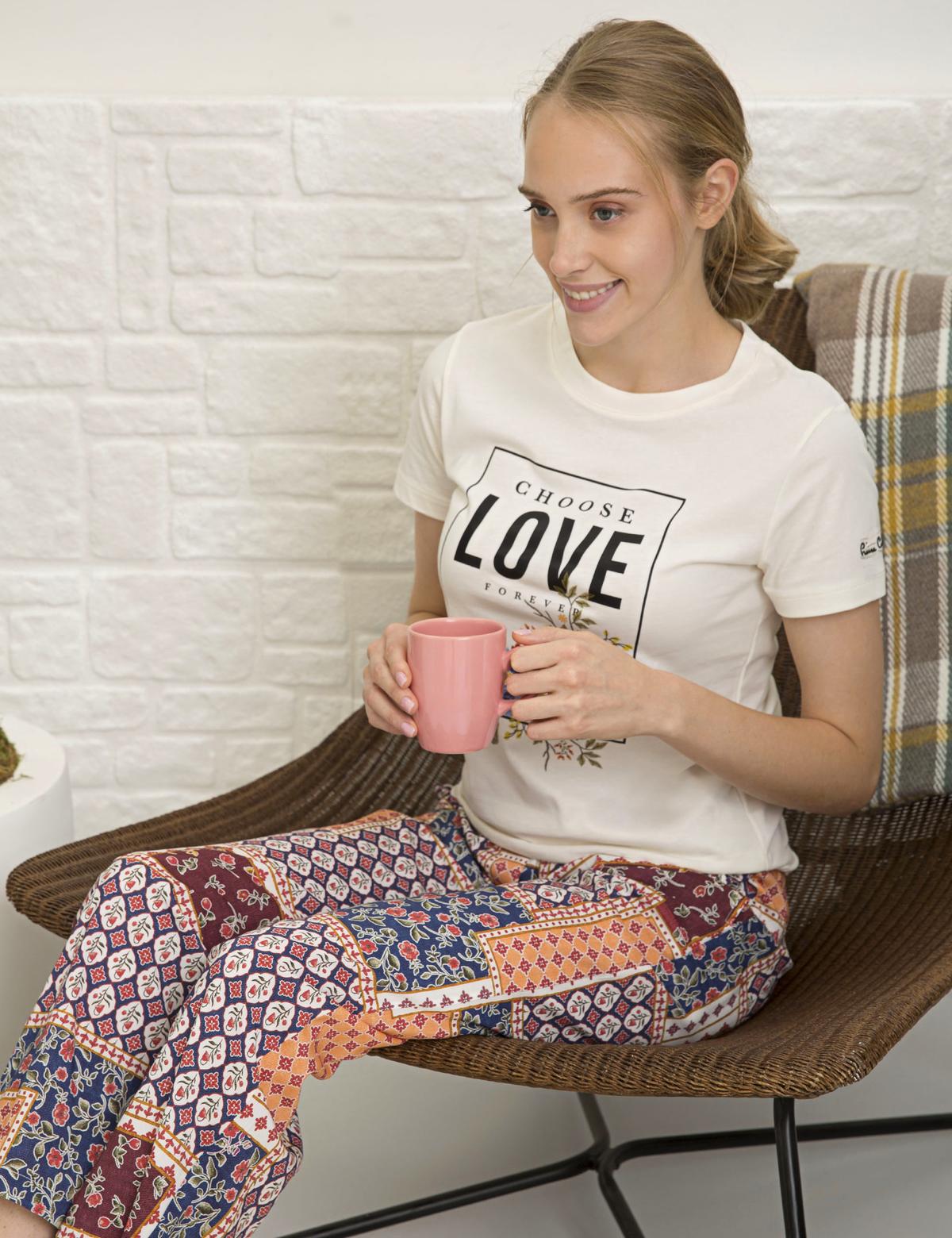 Ekru Pijama Takım