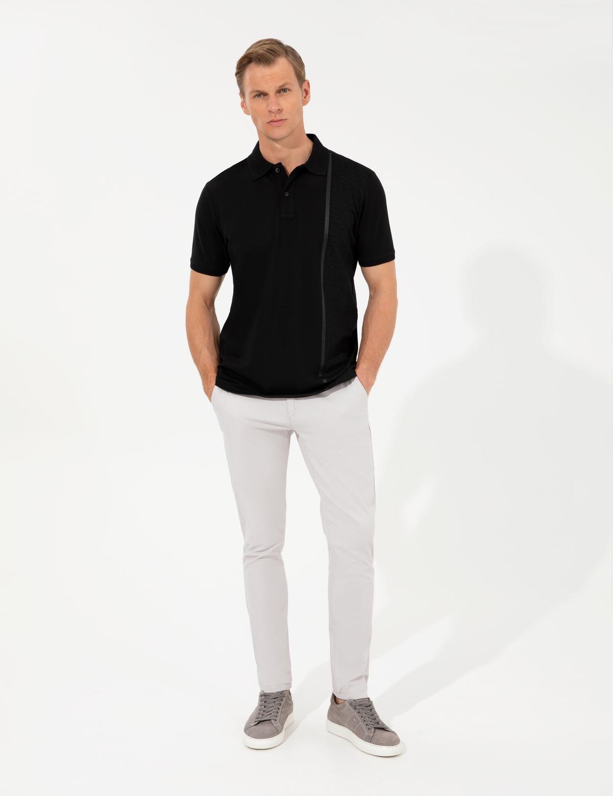 Gri Slim Fit Kanvas Pantolon