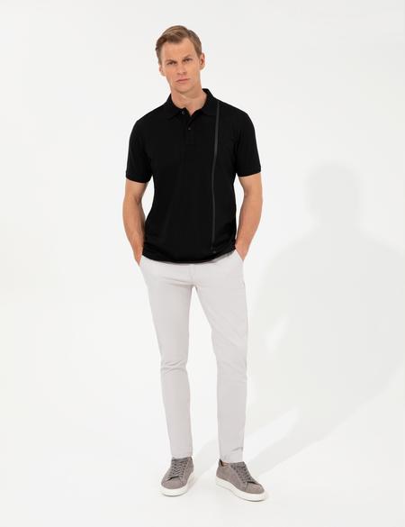Gri Slim Fit Kanvas Pantolon