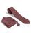Bordo 3'lü Kravat Mendil Set