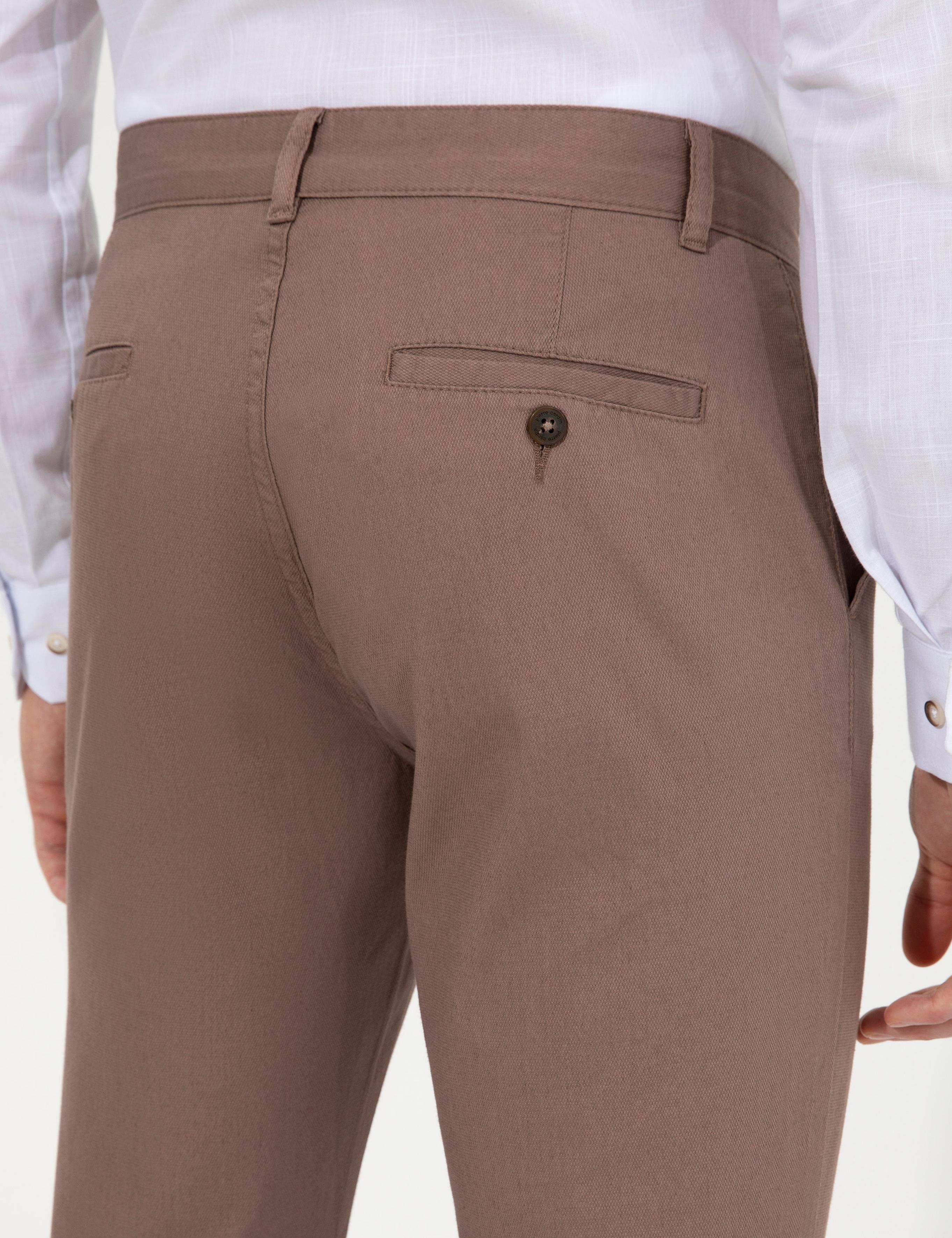 Kahverengi Slim Fit Kanvas Pantolon