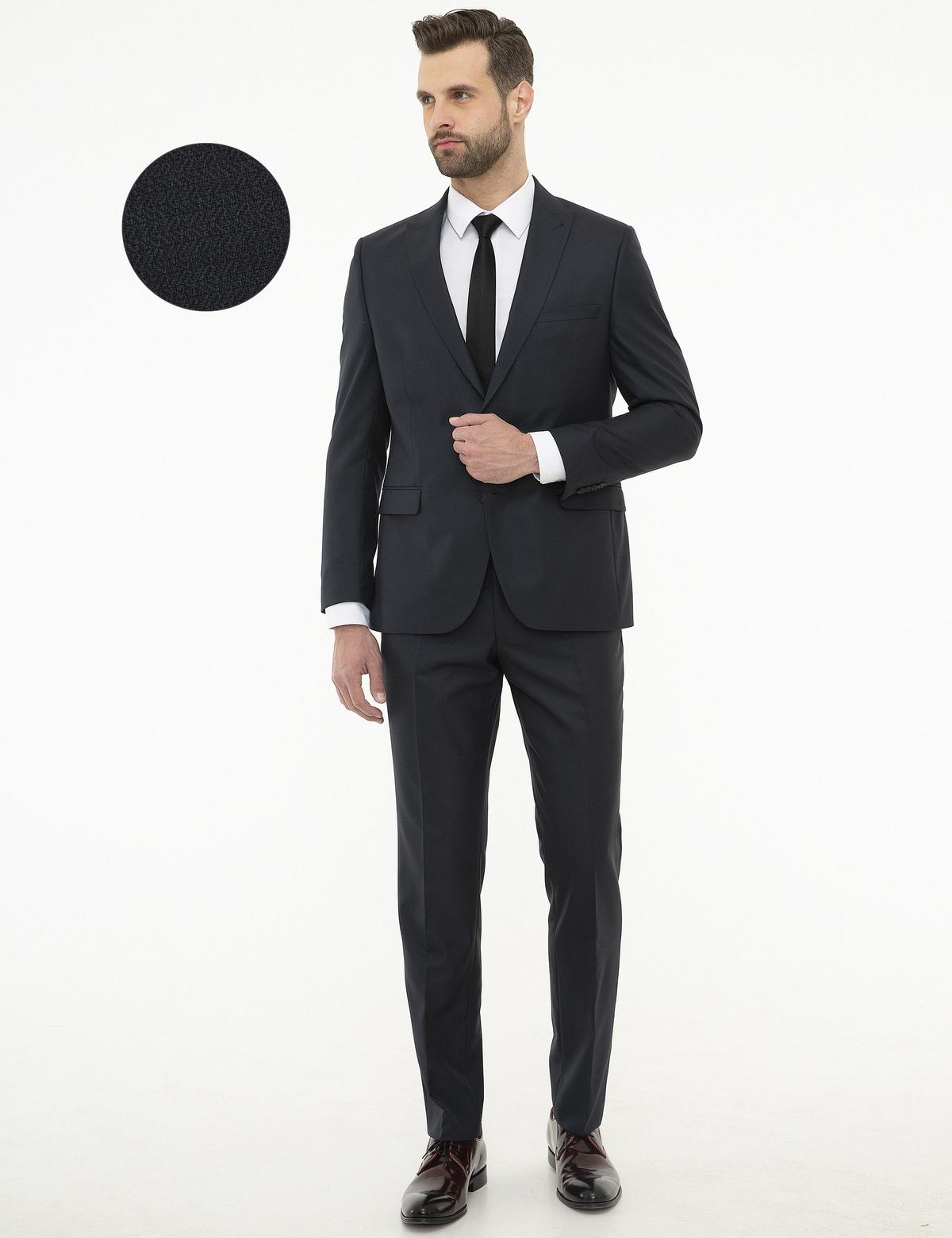Lacivert Slim Fit Takım Elbise