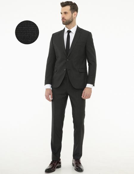 Siyah Ekstra Slim Fit Takım Elbise