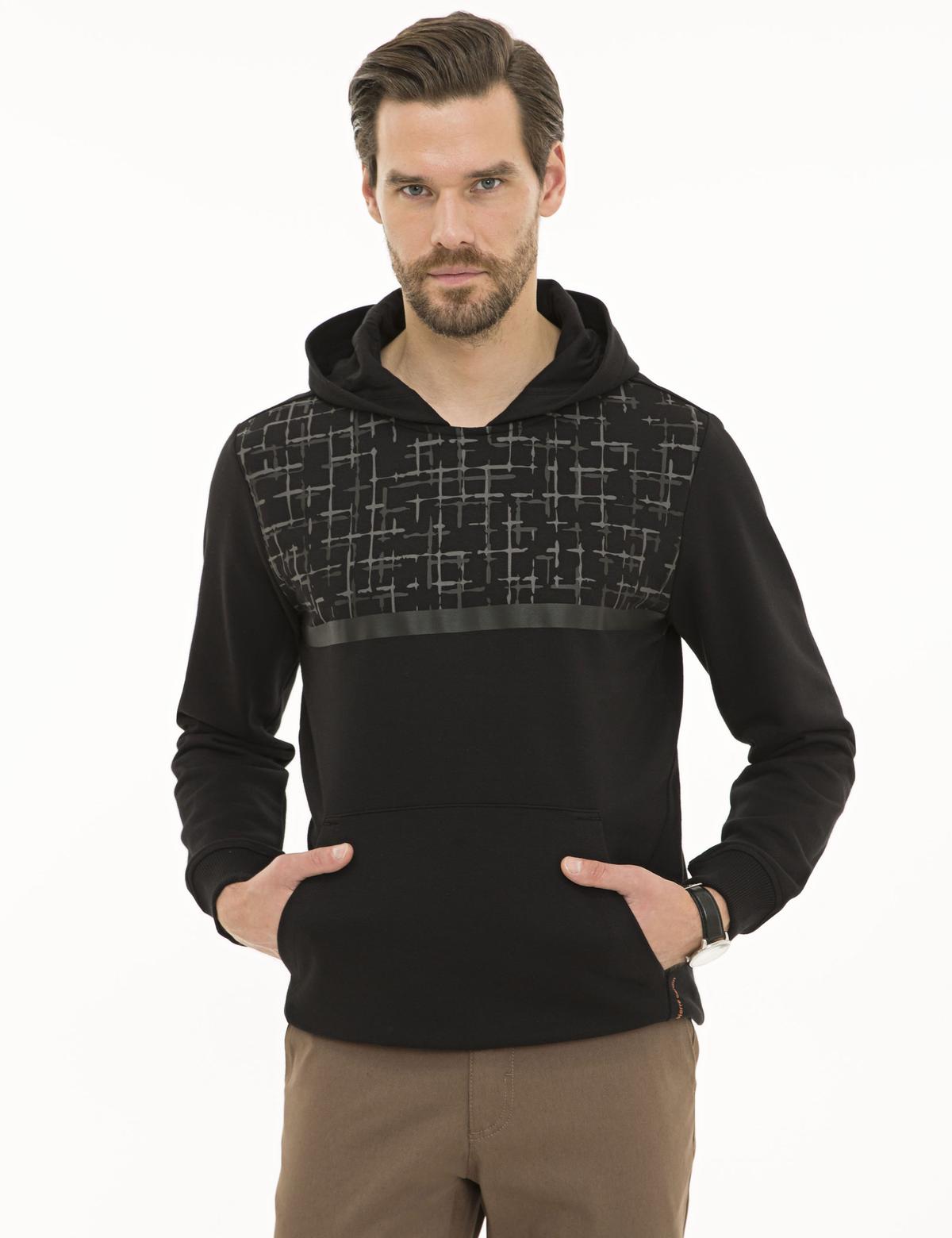 Siyah Regular Fit Sweatshirt