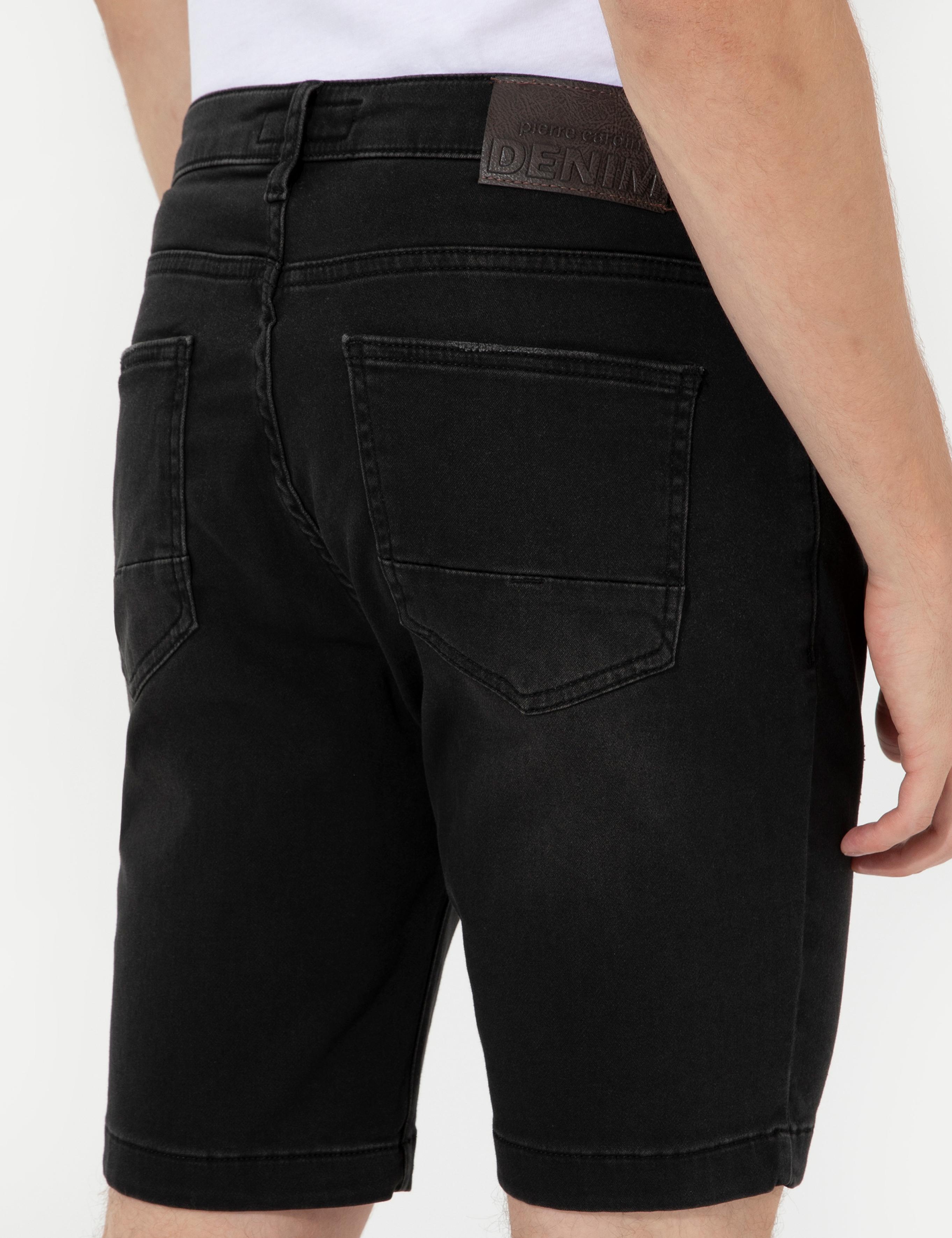 Antrasit Slim Fit Jean Şort