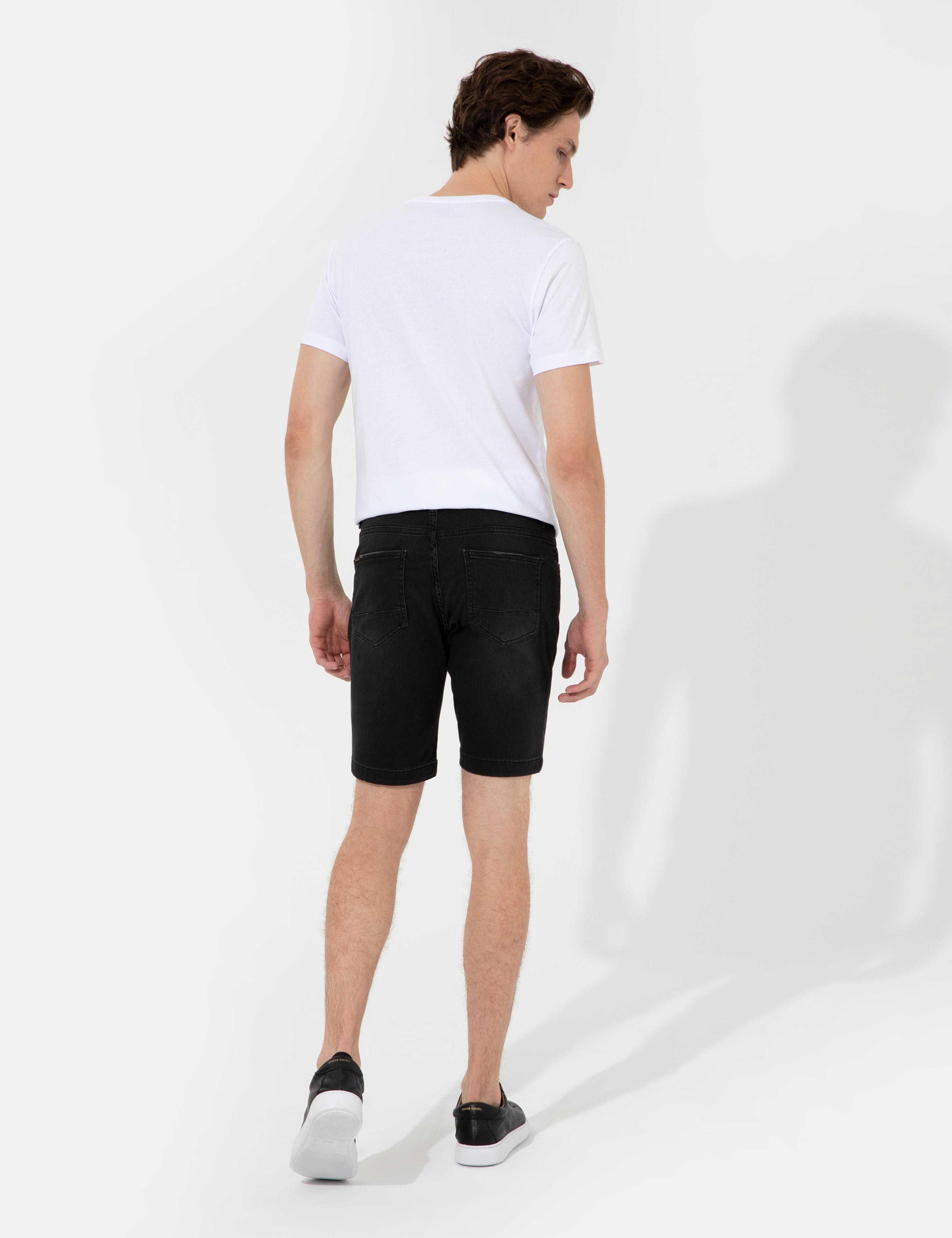 Antrasit Slim Fit Jean Şort