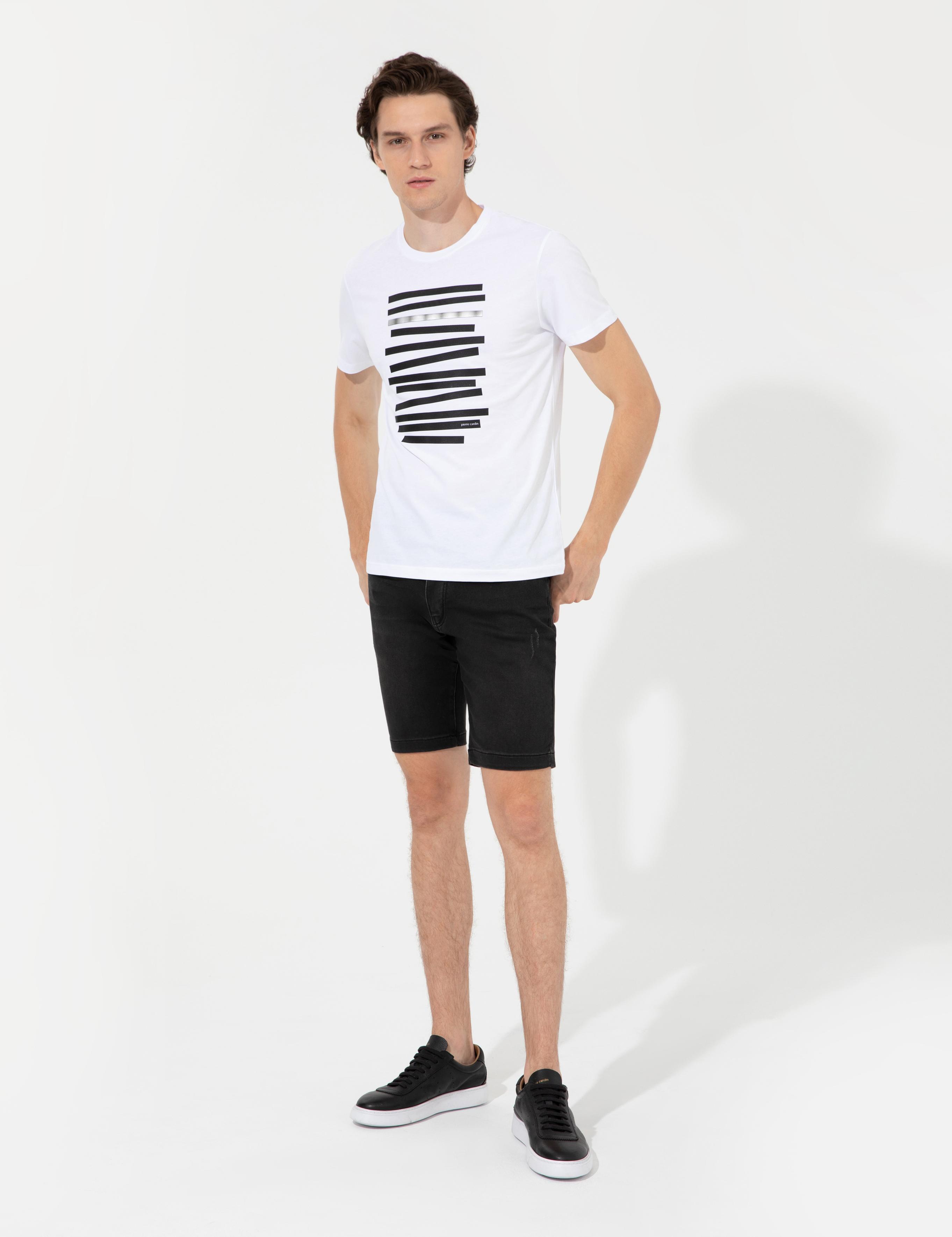 Antrasit Slim Fit Jean Şort