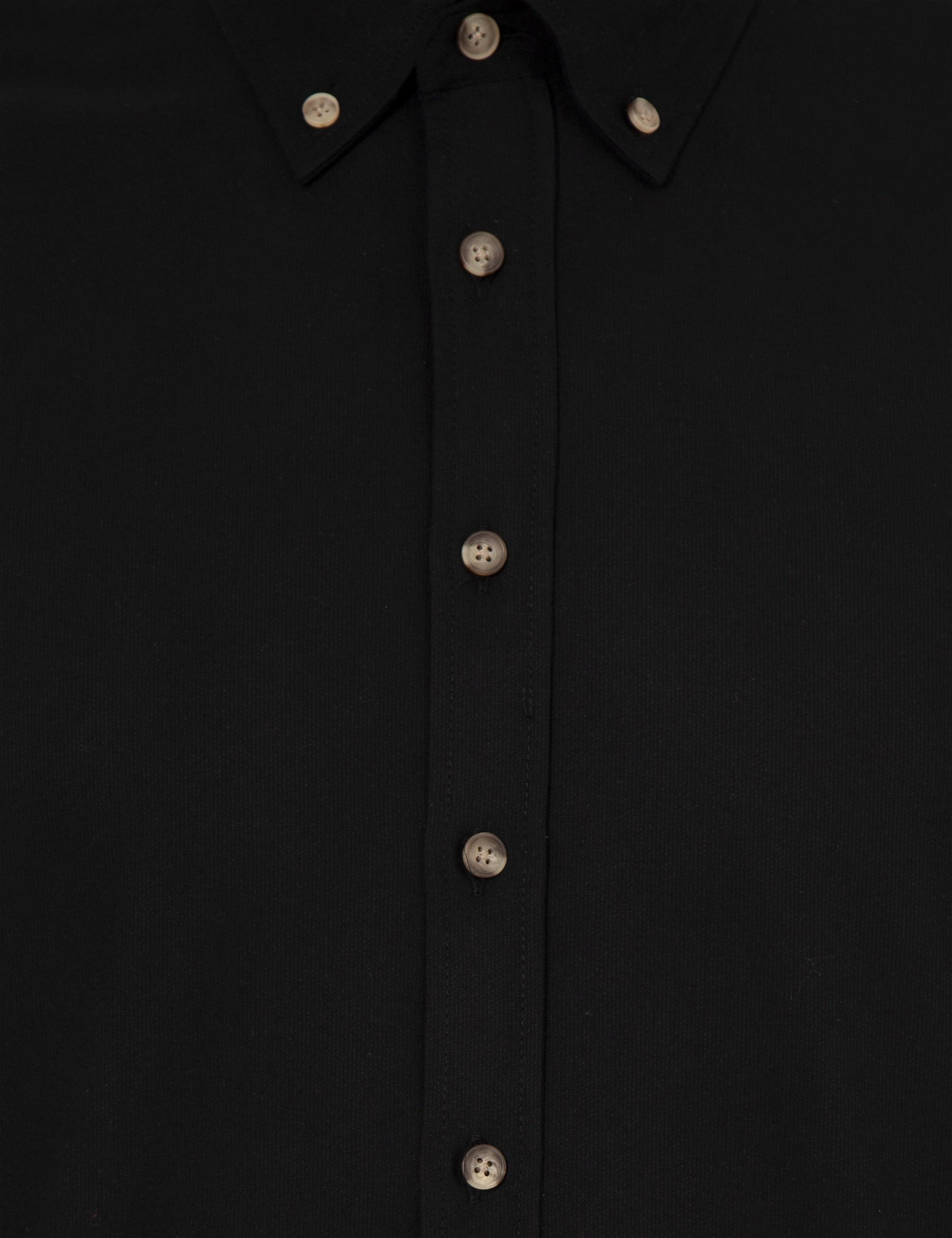 Siyah Regular Fit Uzun Kollu Gömlek