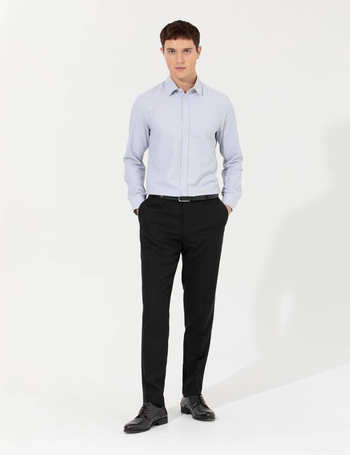 Siyah Ex. Slim Fit Kumaş Pantolon