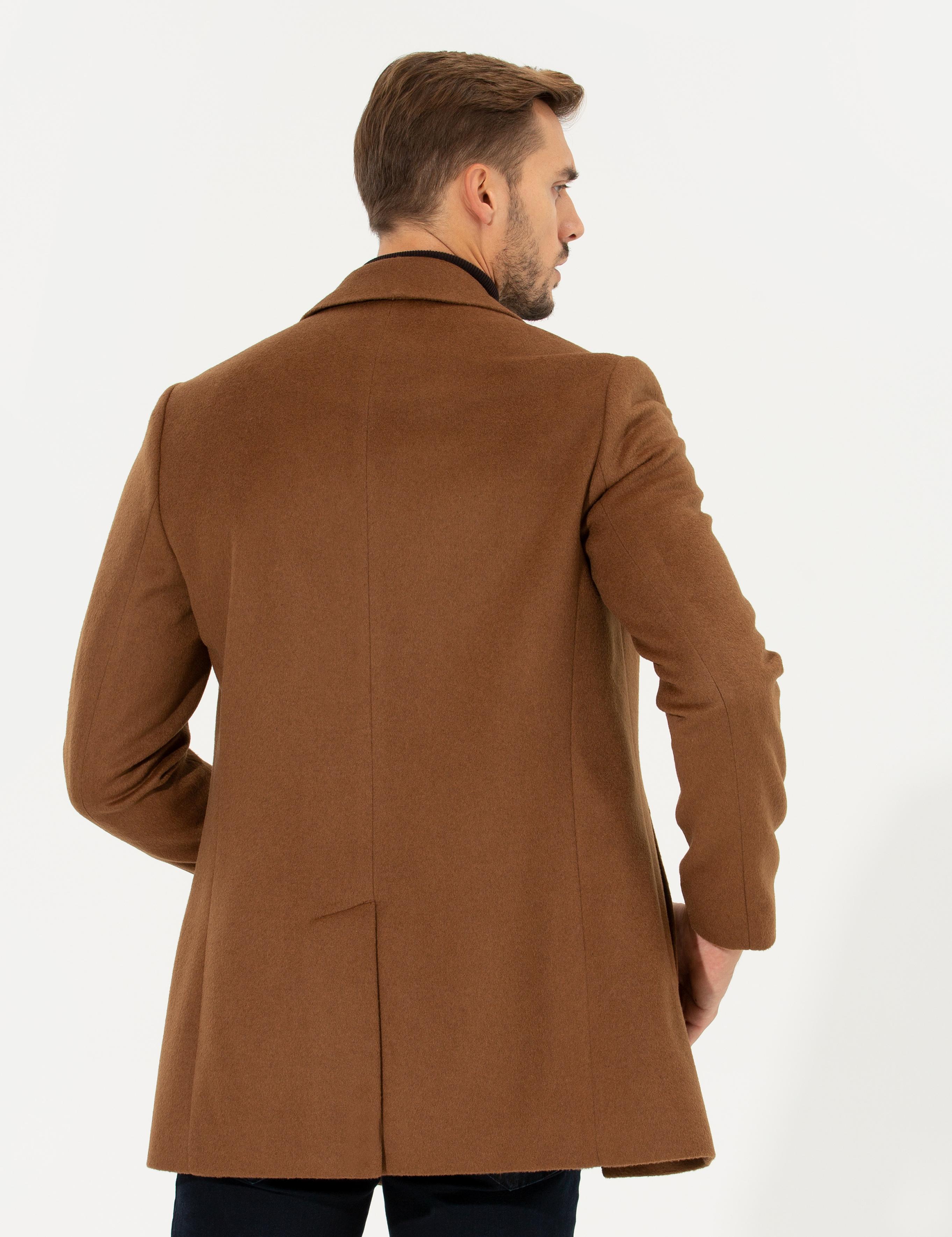 Camel Ex. Slim Fit Kaşe Kaban