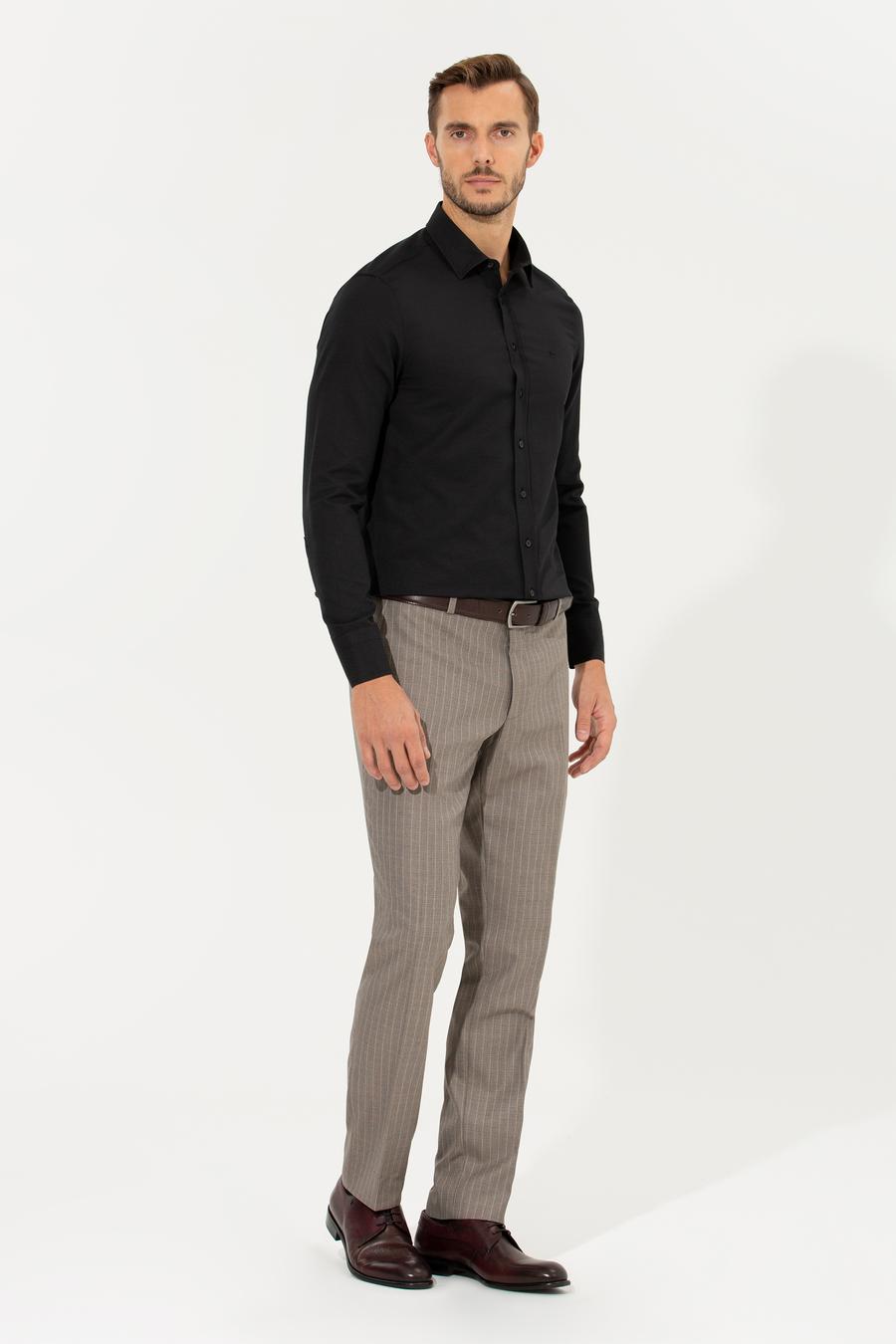 Siyah Slim Fit Gömlek_3