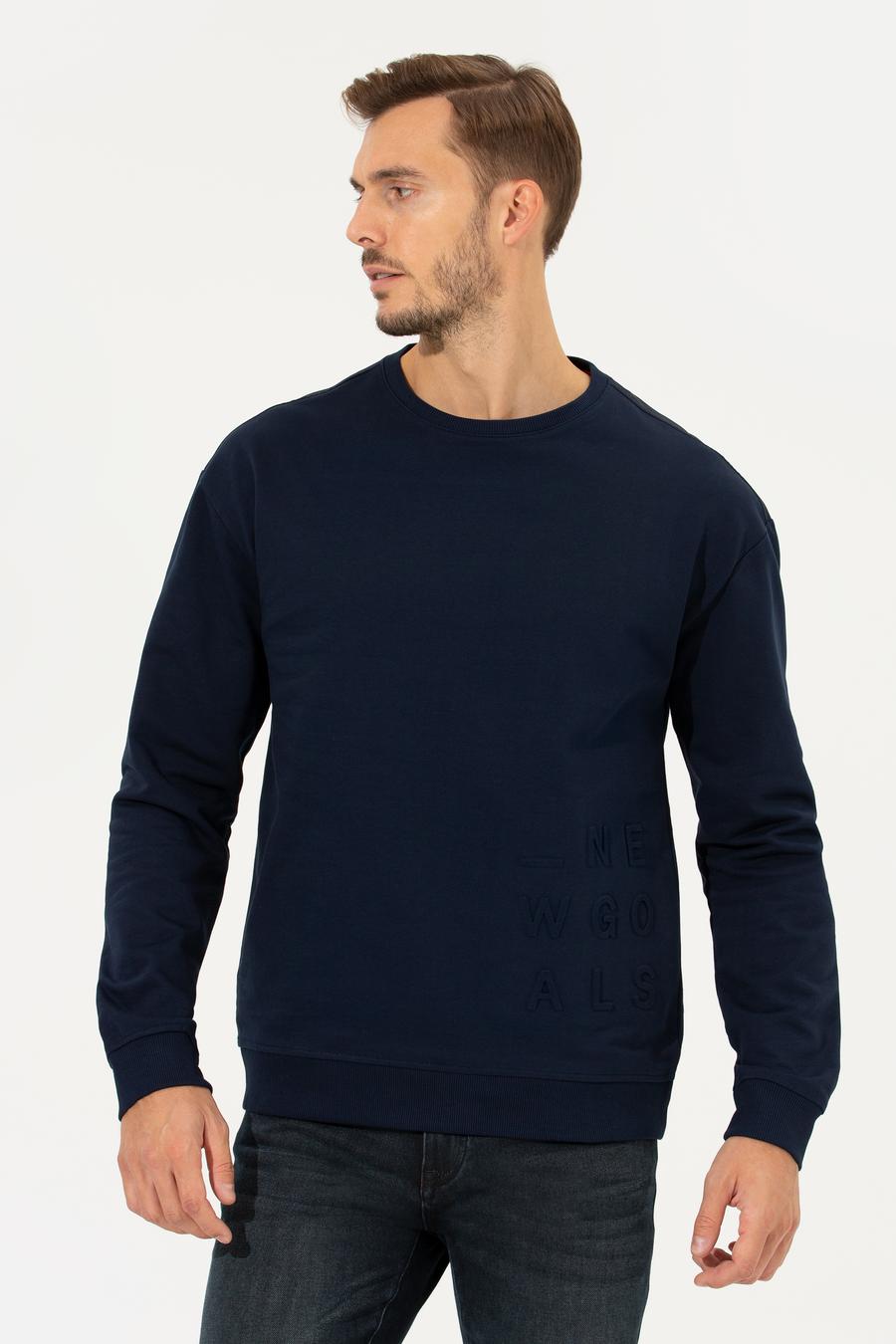 Lacivert Standart Fit Sweatshirt_0