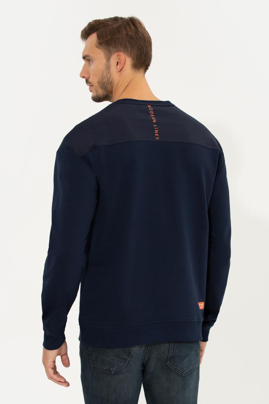 Lacivert Standart Fit Sweatshirt_4