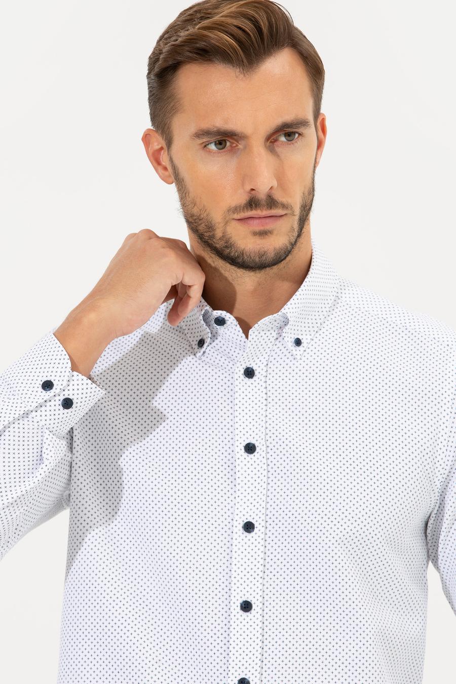 Lacivert Slim Fit Gömlek_0