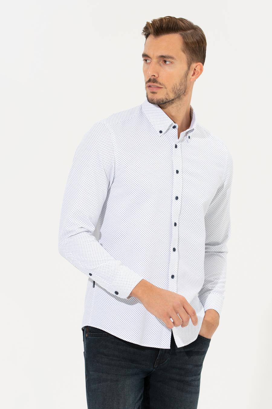 Lacivert Slim Fit Gömlek_1