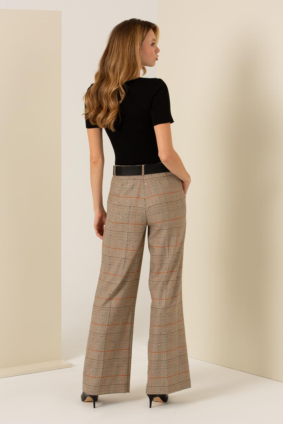 Camel Wide Flare Fit Pantolon_3