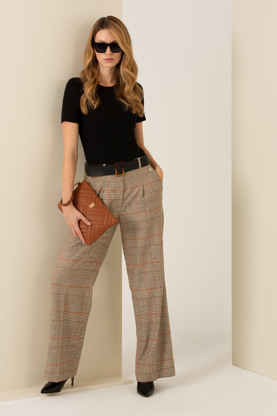 Camel Wide Flare Fit Pantolon_2