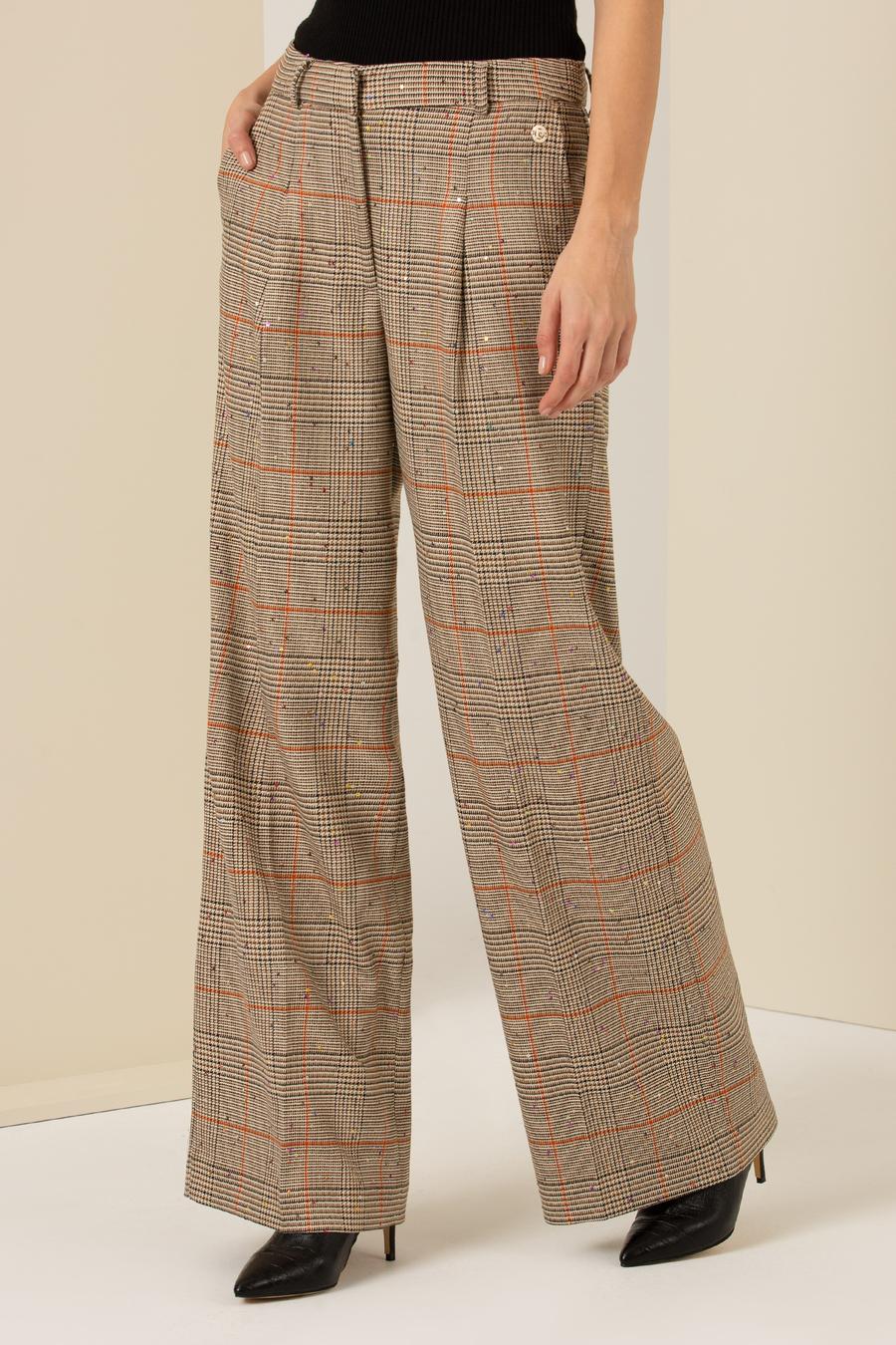 Camel Wide Flare Fit Pantolon_1