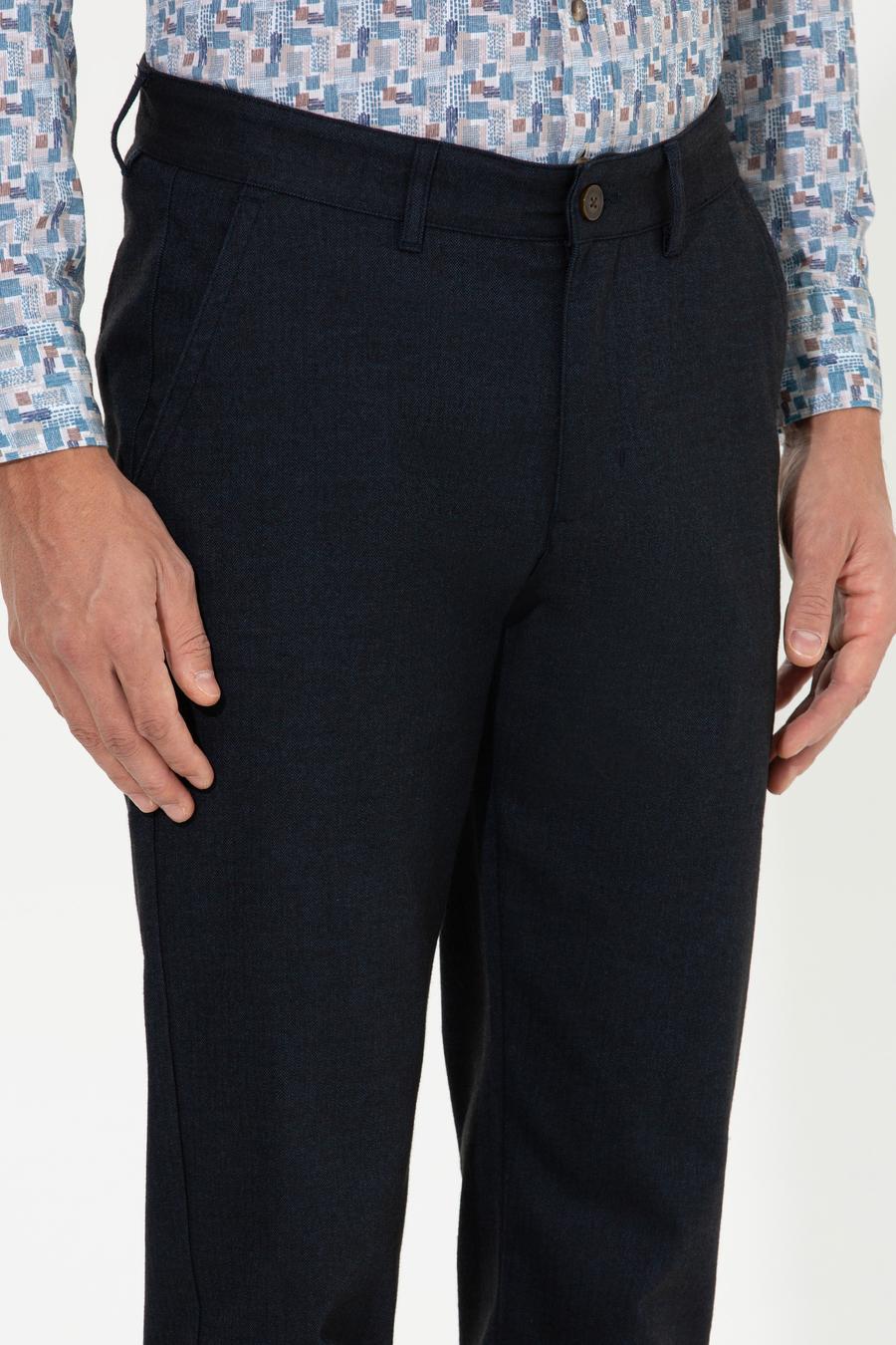 Lacivert Regular Fit Chino Pantolon_5