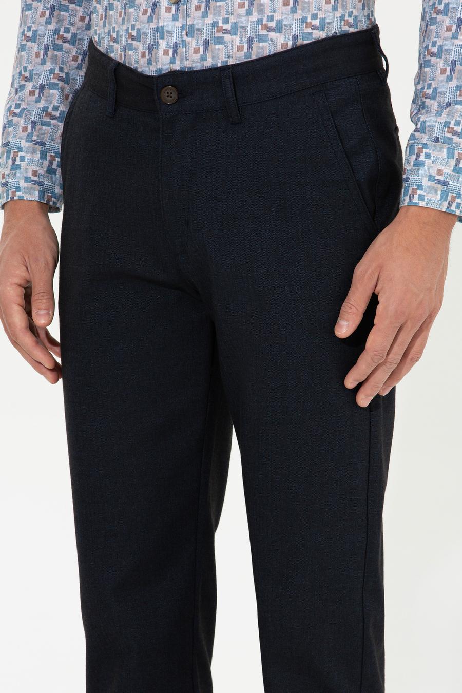 Lacivert Regular Fit Chino Pantolon_4