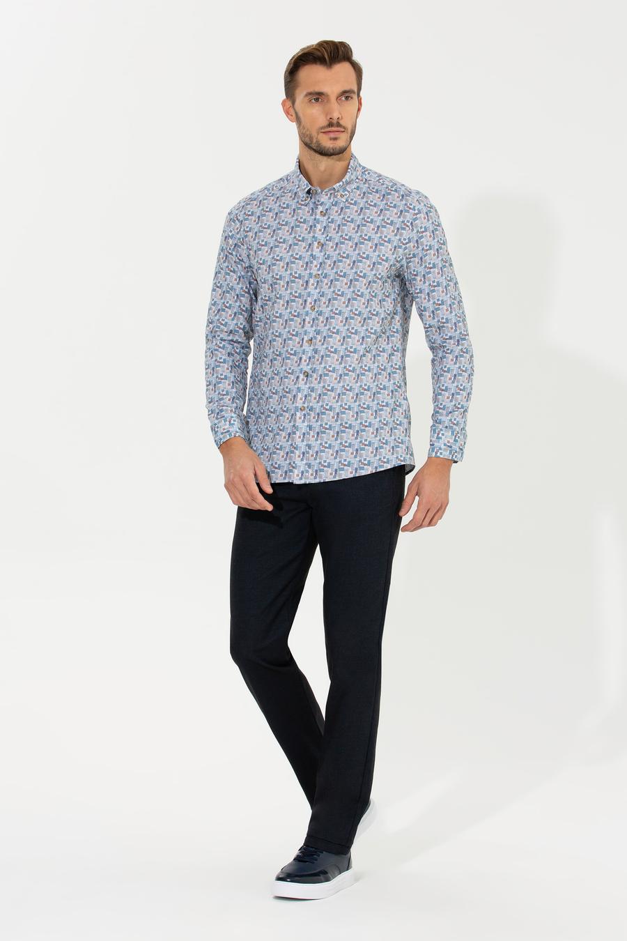 Lacivert Regular Fit Chino Pantolon_0