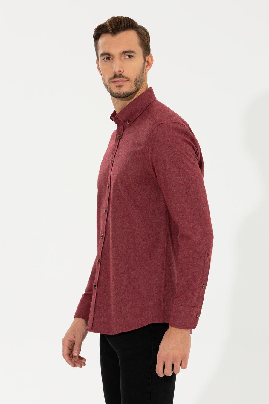 Bordo Regular Fit Gömlek_3