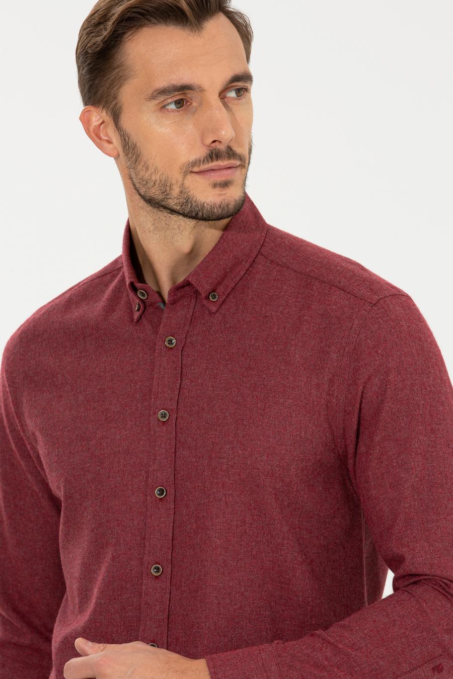 Bordo Regular Fit Gömlek_0